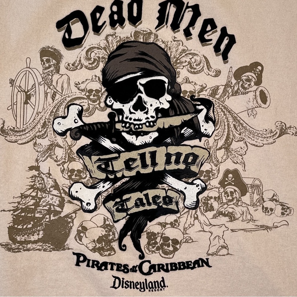 Disney Mens T Shirt Pirates Of The Caribbean Dead Men Tell No Tales XL - Picture 3 of 6